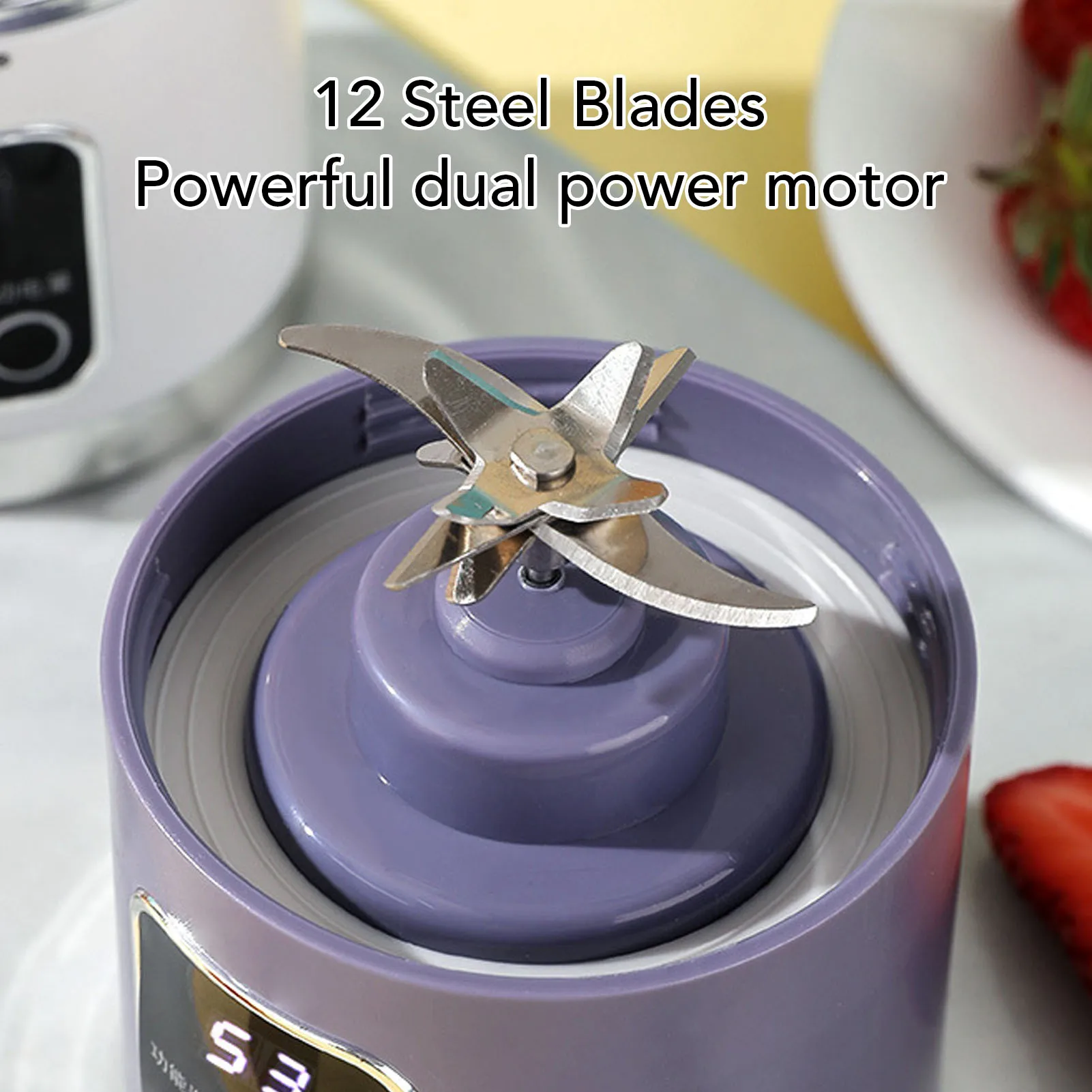 450ML 휴대용 Juicer 컵 홈 오피스를위한 작은 여행 블렌더 USB 충전식 자동 과일 블렌더