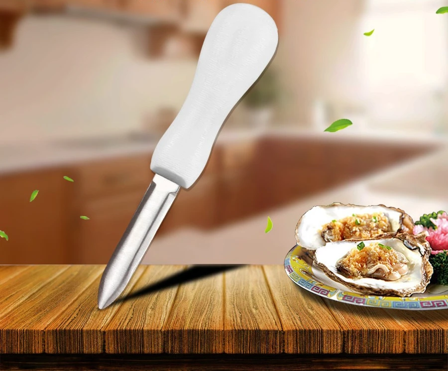 

Stainless Steel Oyster Knife Shucked Shellfish Opener Thickened Blade Slip Resistant Handle For Mussels Scallops Multi Tool