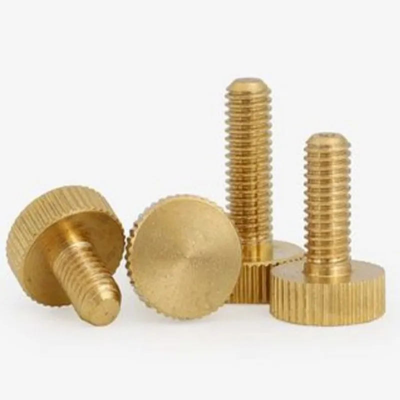 

20PCS/LOT M3 M4 M5 M6 knurled Brass flat head Hand tighten Thumb Screws