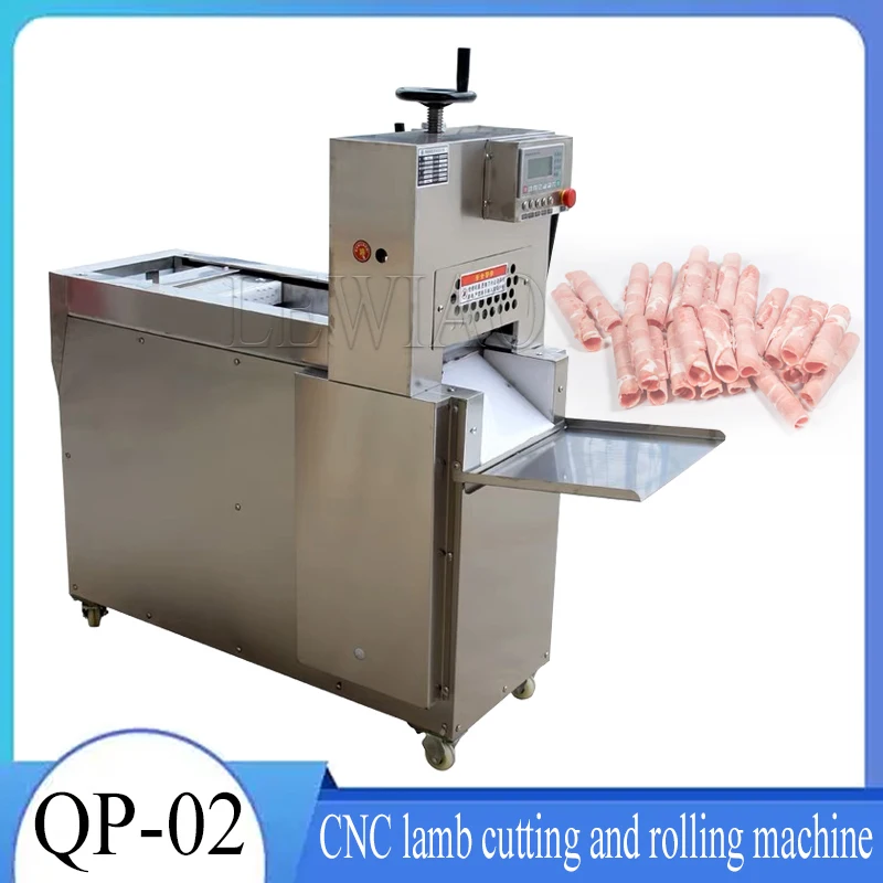 Commercial Electric Meat Slicer Lamb Beef CNC Double Cut Lamb Roll Machine Mutton Rolls Mincer Cutter 2200W