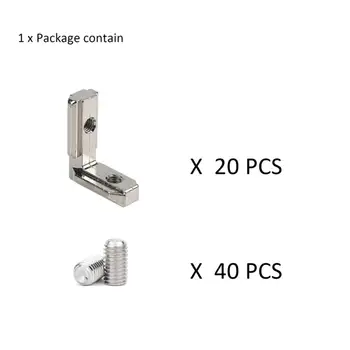 20ks hliníkových extrudovaných profilů 1515 2020 3030 řady L s T-drážkou, evropský standardní hliníkový profil s konzolou a šrouby 10 nejlepší prodej 1515 extruze - №7