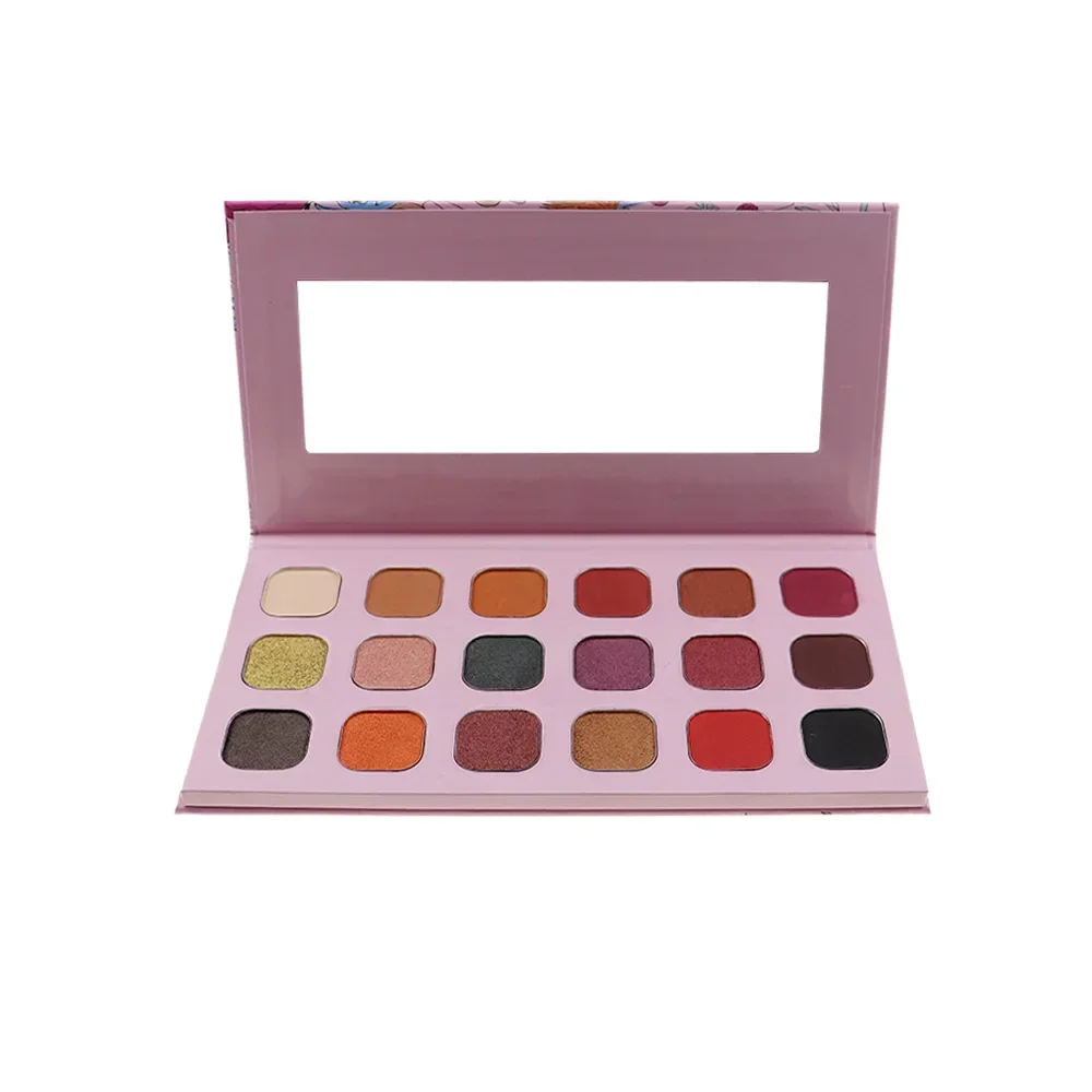 18 Colors Private Label Eyeshadow Custom Bulk Paper-tray Palette Shimmering Matte Glitter Pigment Waterproof Eyes Makeup Beauty