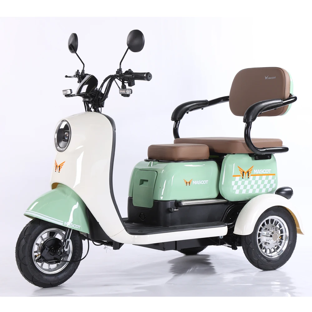 Factory Sales EEC Certificate Electric Tricycle 800W Power 72V & 48V Voltage Motorized Open Body Tricycle for Cargo & Passenger