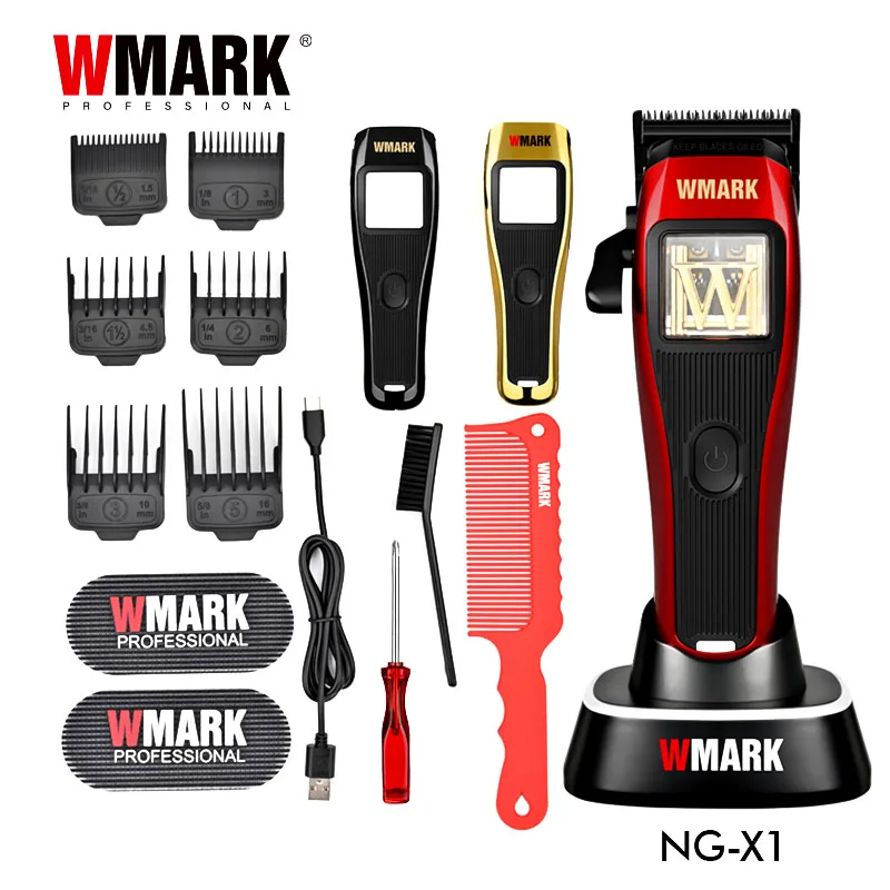 

2024 WMARK NG-X1 MAGLEV HIGH SPEED HAIR CLIPPER Trimmer, Electric Hair Cutting Hair Cut, DLC Powder Metallurgy T-style Blade