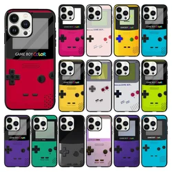 Game Boy Color Phone Case for iPhone 16 15 14 Pro Max 16 15 14 13 12 Pro 15Plus iphone 11 Black Funda Coque Case