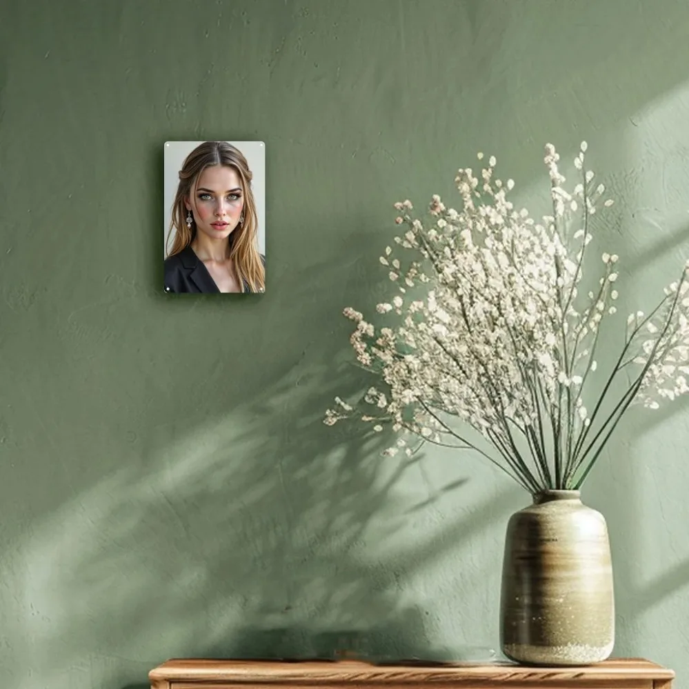 Allegra K أقراط كريستال نسائية جدار الفن 8x12 بوصة أنيقة الألومنيوم ديكور المنزل