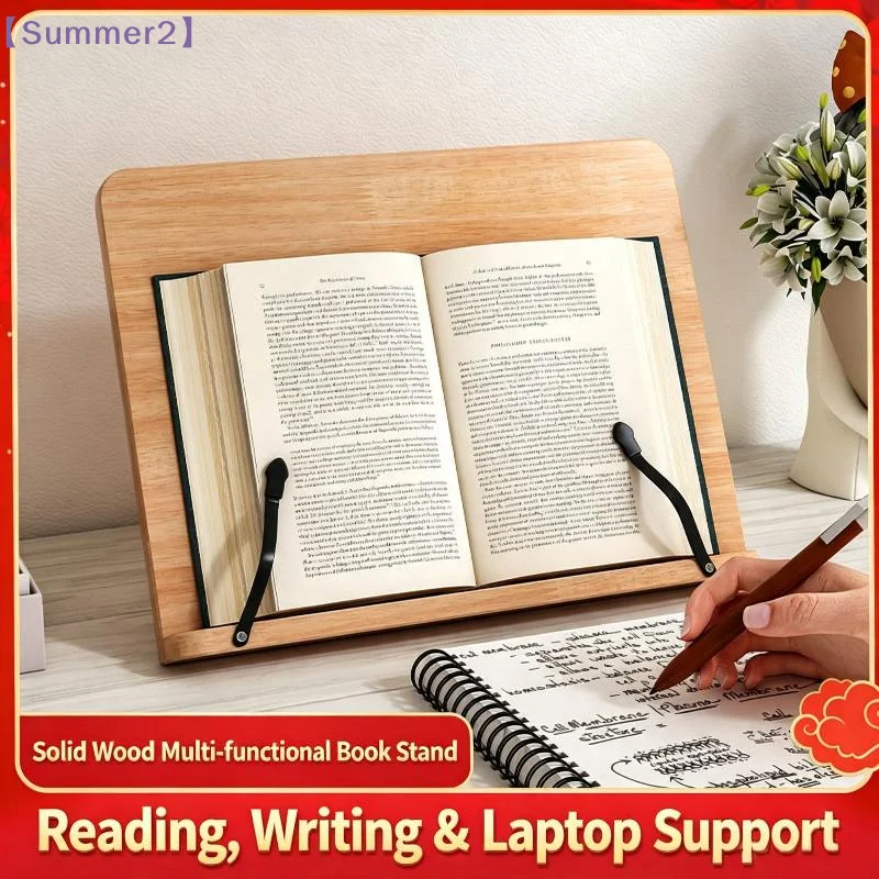 S/M/L Foldable Wooden Book Holder Stand For Reading Adjustable Bookstand Laptop Holder Office Stationery〔Sum2〕