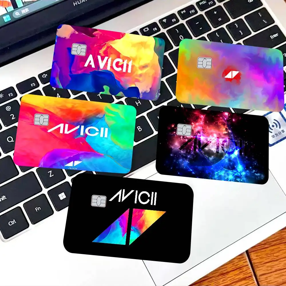 DJ A-Avicii Logo Anime Spend or Save Funny Shell On Off Ultra Thin No Fade Sticker Skin Cover Film for Debit Credit Card