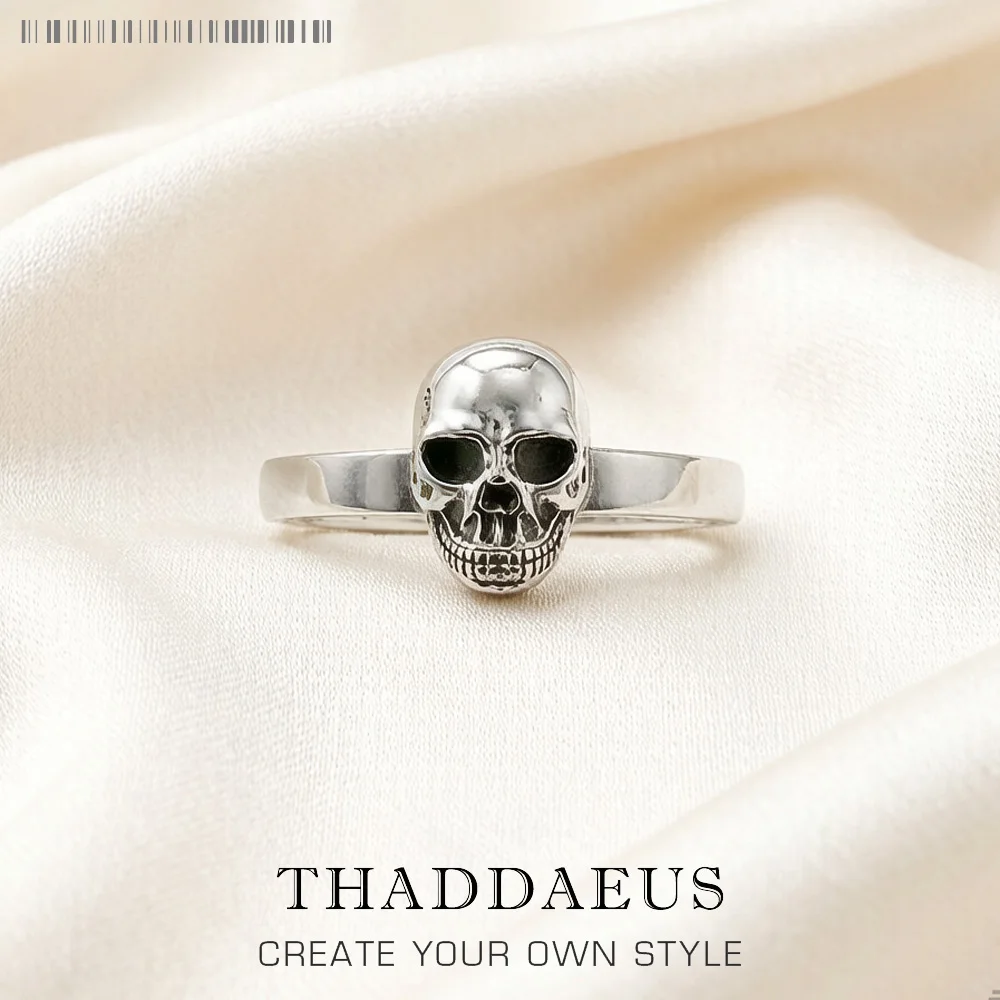 Ring Skull Europe Rebel Steet Fine Jewerly For Women Men Brand New Punk Gift In 925 Sterling Silver