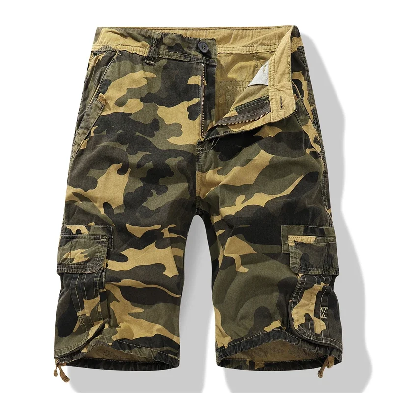 

Cargo workwear Shorts Men Summer Baggy Casual Multi-Pocket Tactical Shorts Male Outdoor Camo Breathable comfort Casual Shorts