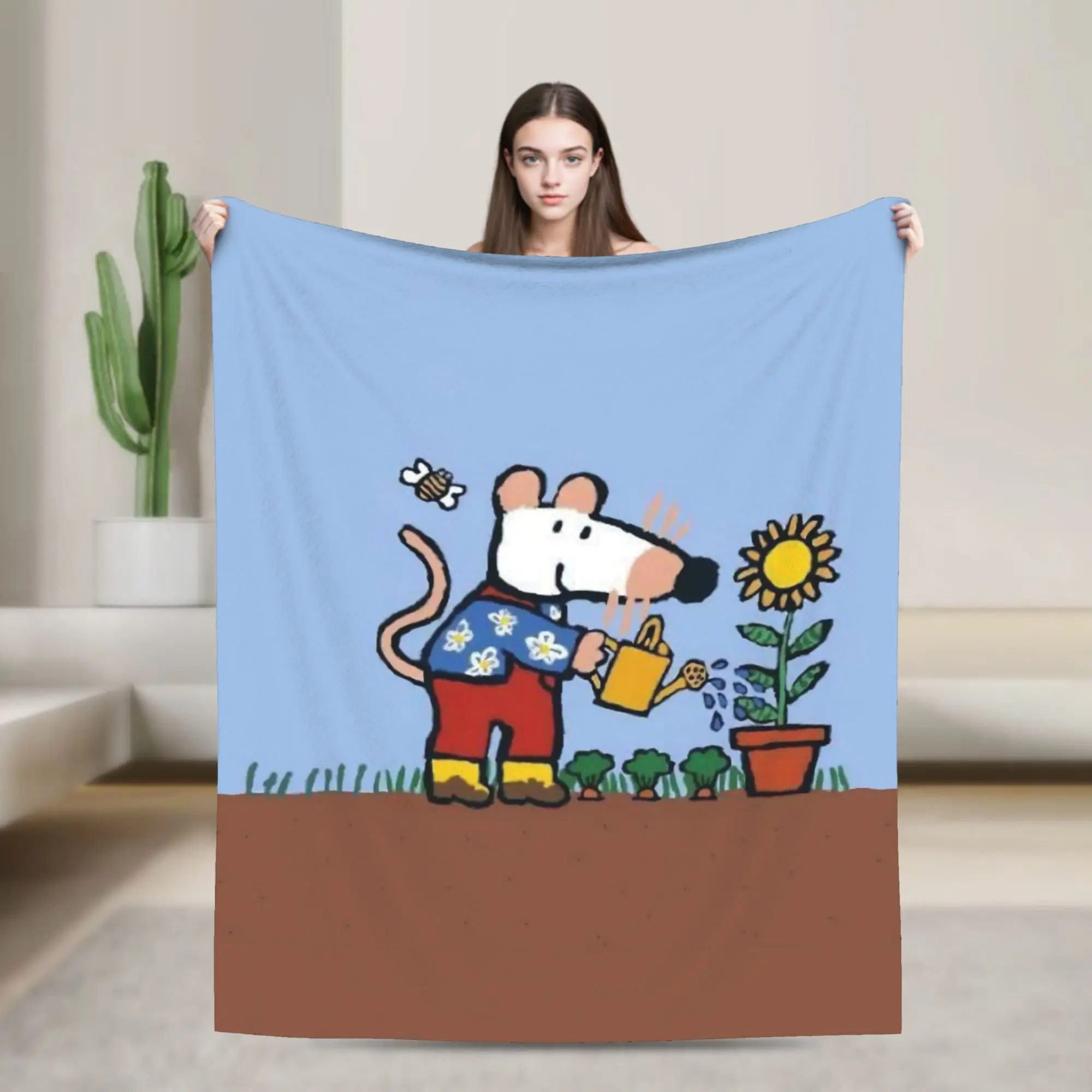 Cartoon M-Maisy Flannel Blanket  Custom Throw Blanket for Home Hotel Sofa  200x150cm Quilt,