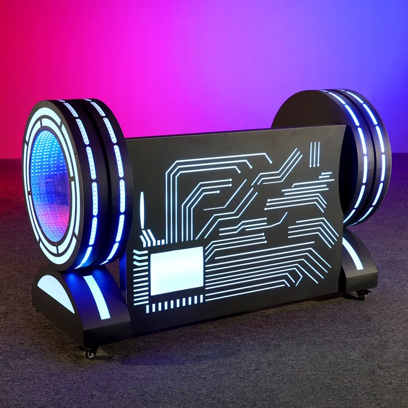 Bar Disc Table Luminous DJ Table Disc Table Led Movable Voice Control Mixer KTV Shift