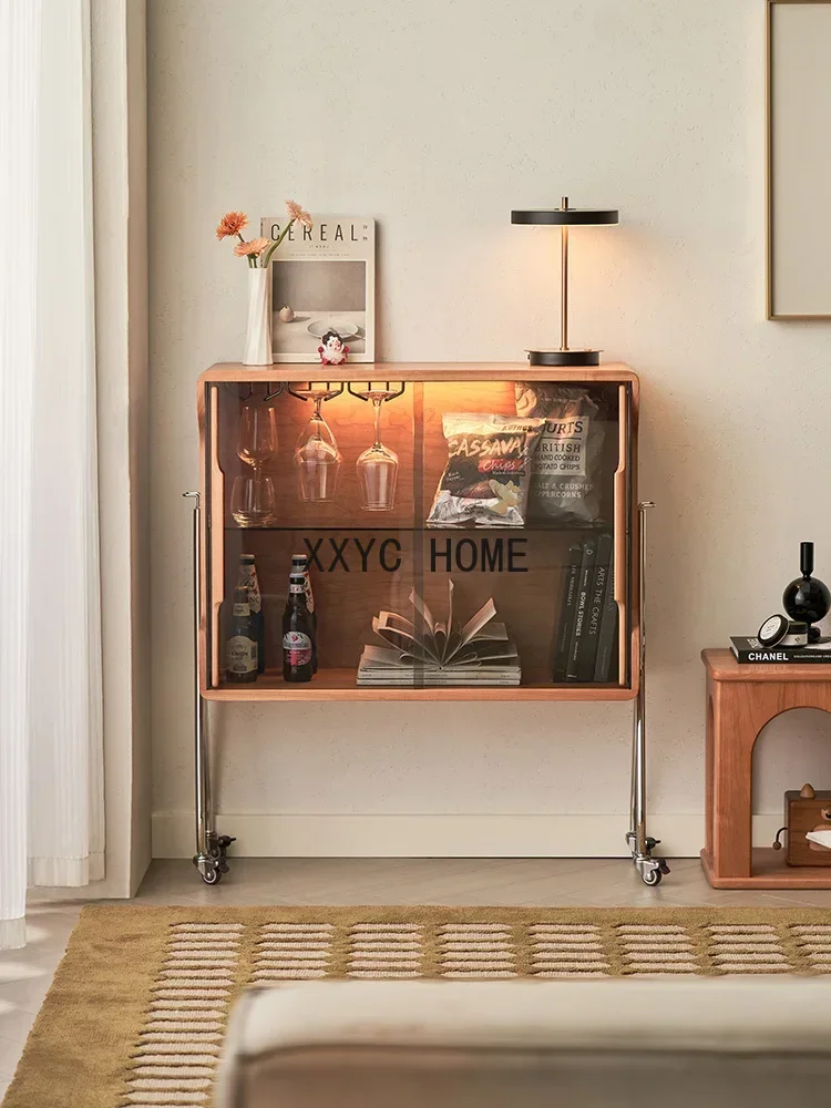 TAO Living Room Cherrywood Storage Cabinet Small Wine Rack