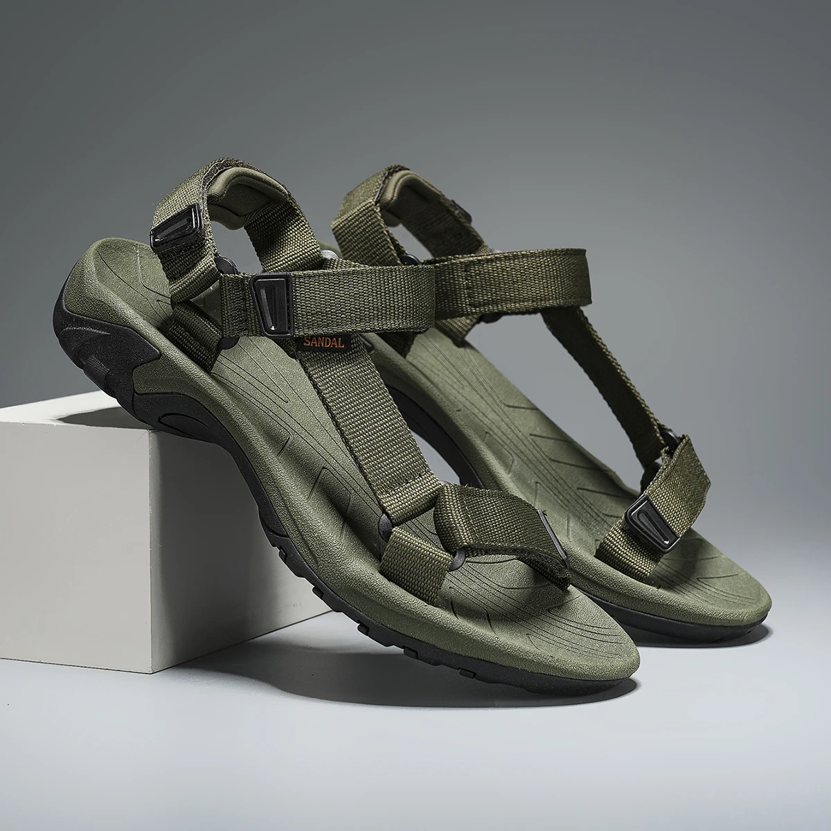 Herren Casual Sport-Sandalen Outdoor-Wandersandalen Komfortable Rutschfeste Strand- und Trekking-Sandalen Übergröße Verstellbar – Detail 7