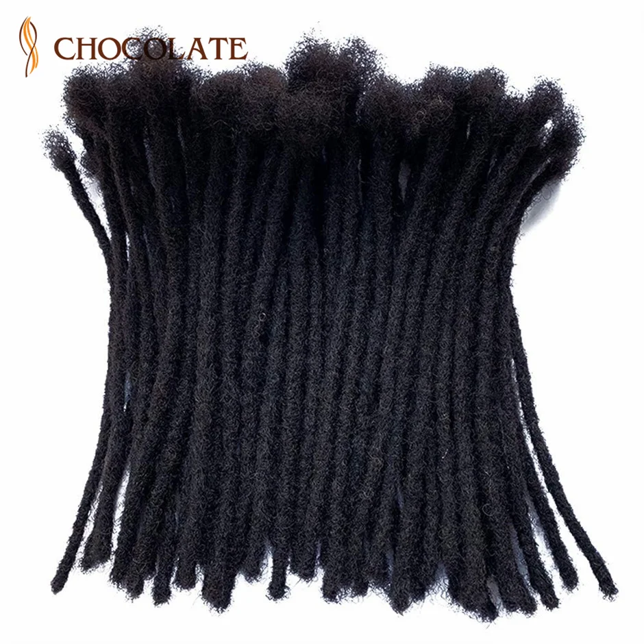 0.8cm Diameter Loc Extension 100% Human Hair Dreadlock Extensions for Man/Women Full Head Handmade loc Extensions