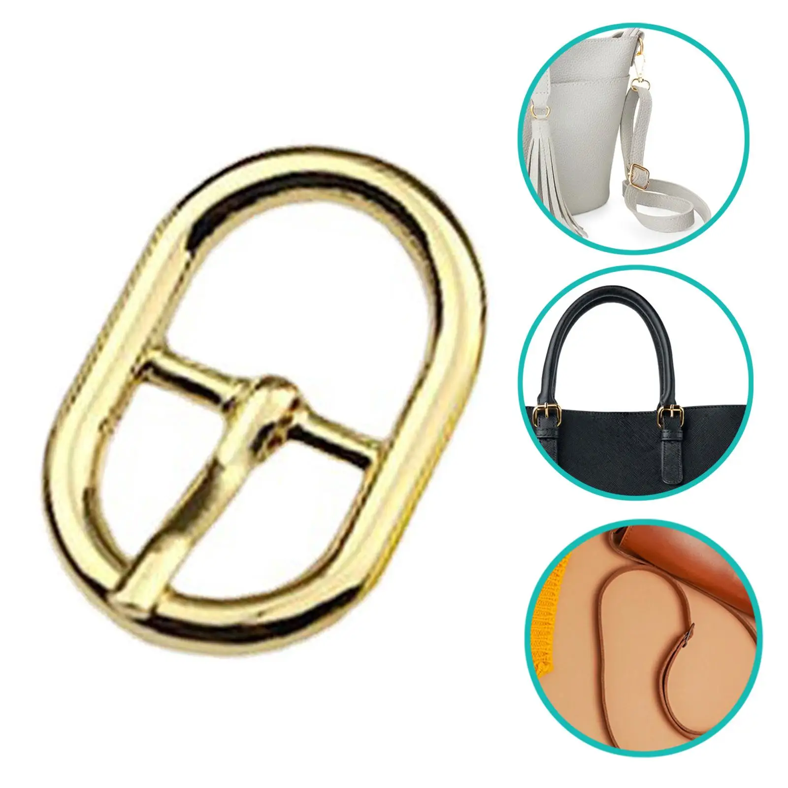 Single Prong Belt Buckle Strap Parts Adjustable Metal Fashion Center Bar Buckles for Leather Craft Pants Purse Men Women Jeans