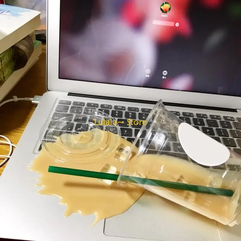 

Y4QA Funny Spilled Drink Cup Trick Props Family Party Supplies Adult Anti-Stress Gift