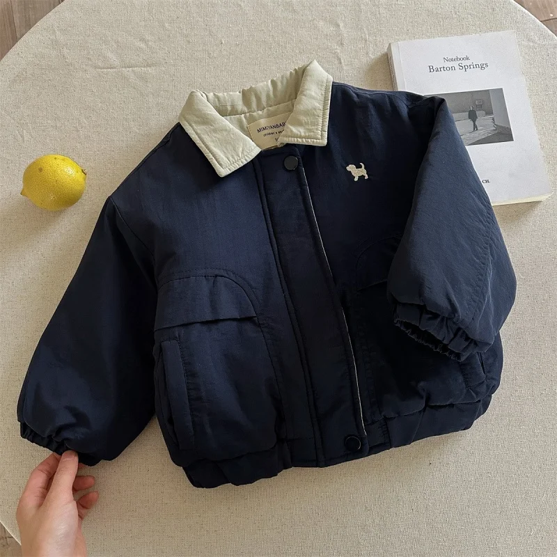 Dicke warme Winterjacke für Kinder, Jungen und Mädchen, Cartoon-Baseballjacke, Herbst-Outwear, Sportliche Freizeitkleidung, Neu – Detail 15
