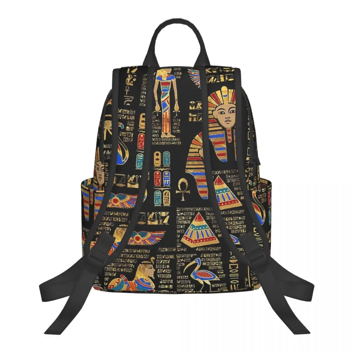 Egyptian Hieroglyphs And Deities Student Backpack School Bag Hiking Travel Daypack for Boys Girls Bookbag Shoulder Bags