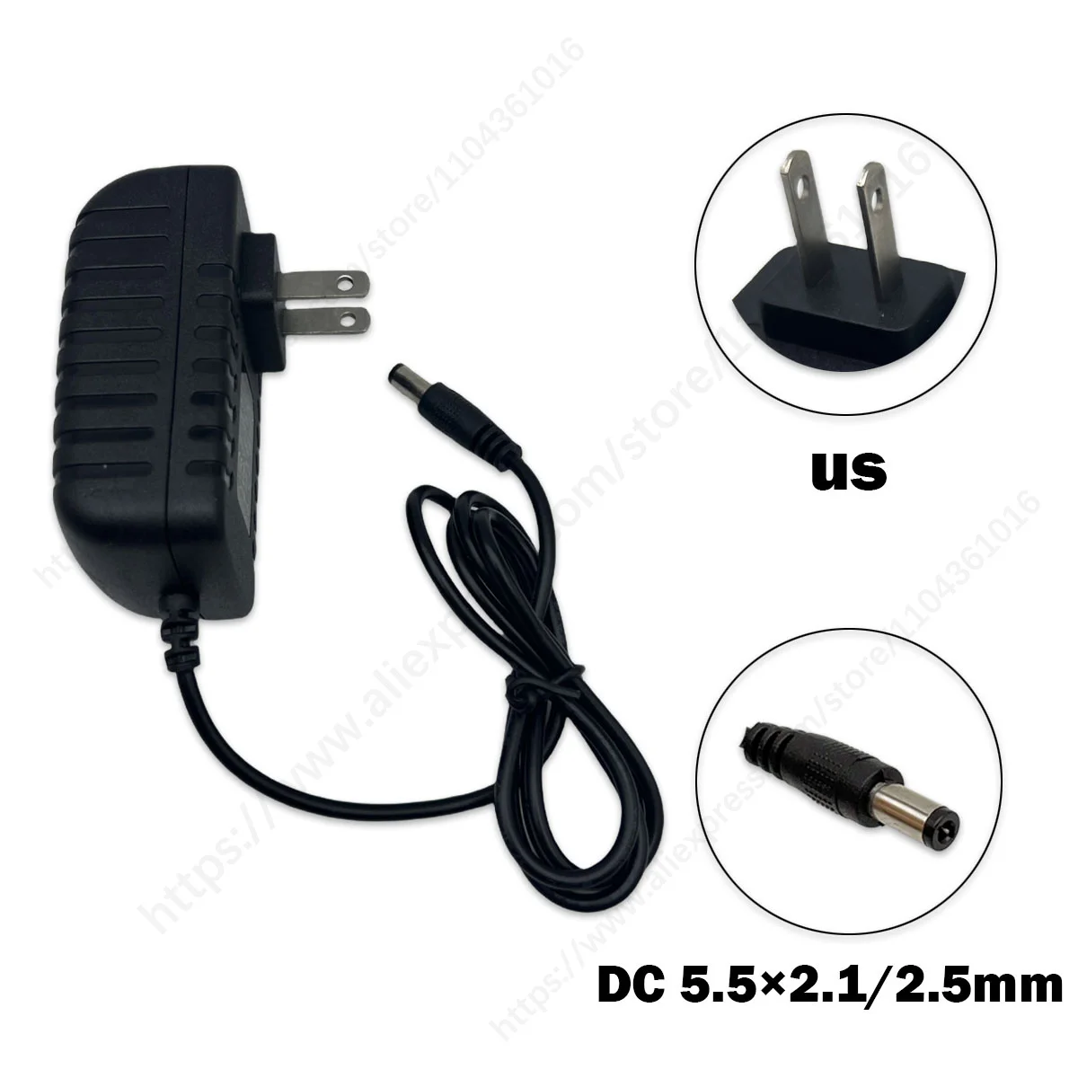 Alimentation électrique 12 V AC 110V 220V à DC 12 V EU US, adaptateur secteur, source, chargeur, convertisseur, DC 12 V l'autorisation, pipeline 3A, pilote LED