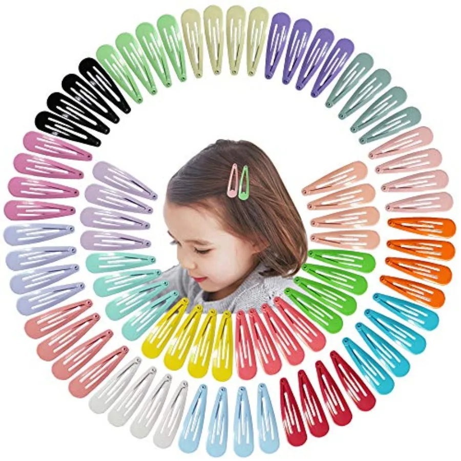 

JIARON 80PCS Hair Clips, 2 Inch Non-Slip Metal Hair Barrettes for Girls,,Baby and Women. 20 Colors