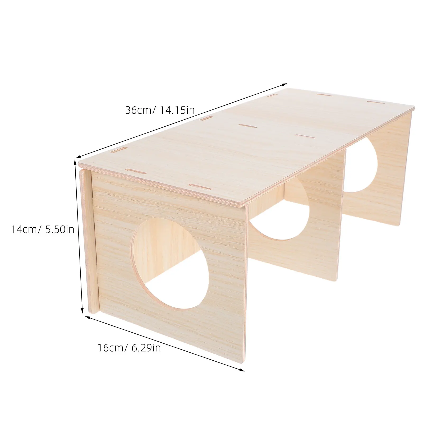 Natural Solid Wood Multi Chamber Pet House DIY Assembly Small Animal Hideout Hamster Maze Shelter Room Hamster House