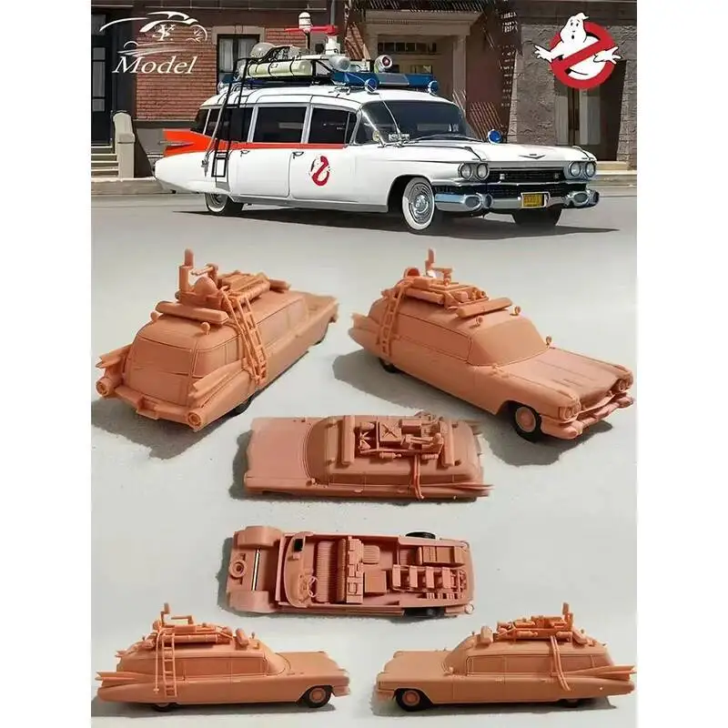 

YS In Stock 1:64 NEW Ghostbuster Miller Meteor 1959 Ecto-1 Diecast Car Model Collection ToYS