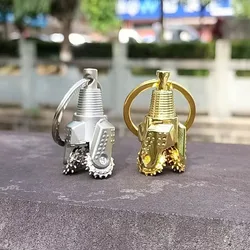 Fashion Gear Drill Bits Style Key Chain Ring Holder Creative Metal Car Pendant Keyring Oil Worker Souvenir Jewelry Gift