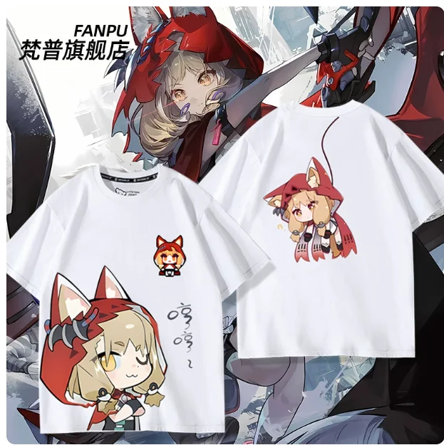 

Anime Arknights:Endfield Rossi Round Neck Short Sleeve T-shirt Summer Cosplay Costume Casual Student Loose Tops New FP