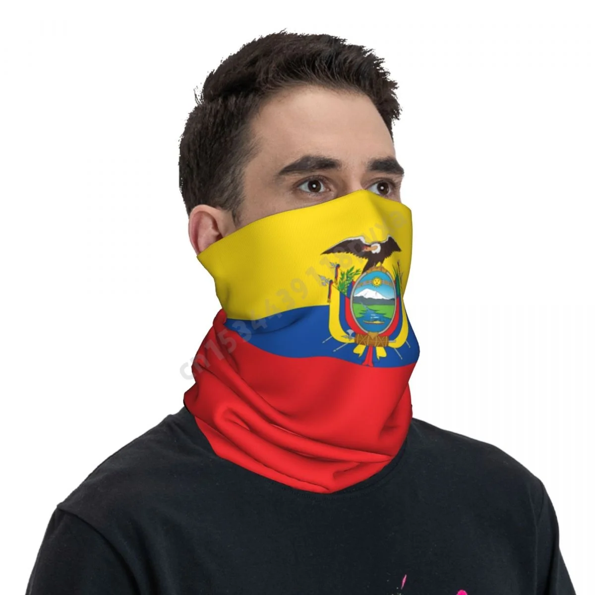 Ecuador Flag Ecuadorian National Neckerchief Scarf Neck Face Mask Unisex Neck Warmer Seamless Bandana Headwear Cycling Hiking