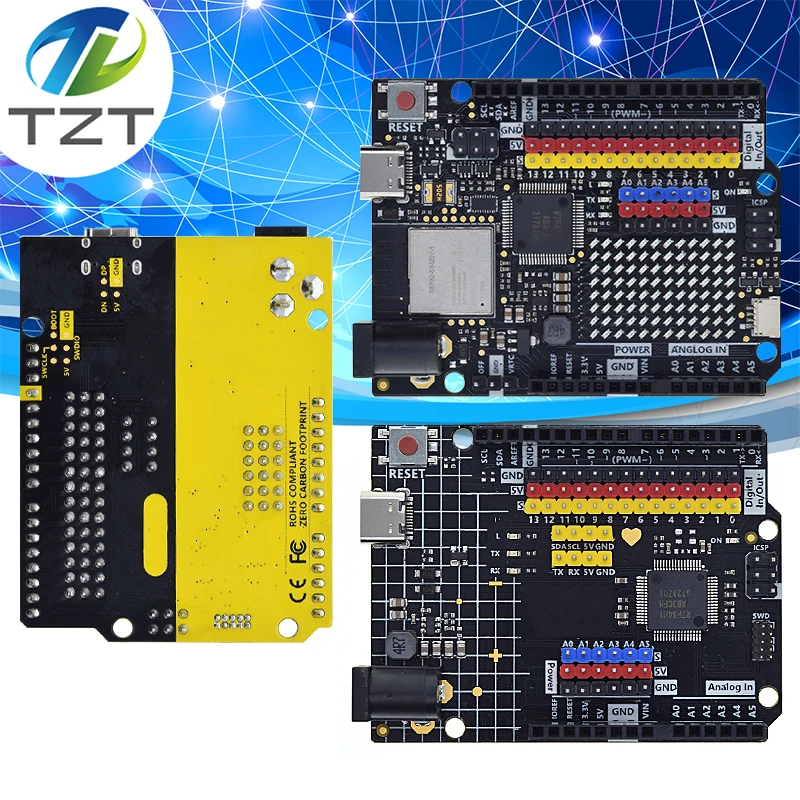 TZT UNO R4 Minima Type-C USB ESP32-S3 WIFI Edition Development Board For Arduino Programming Learning Controller