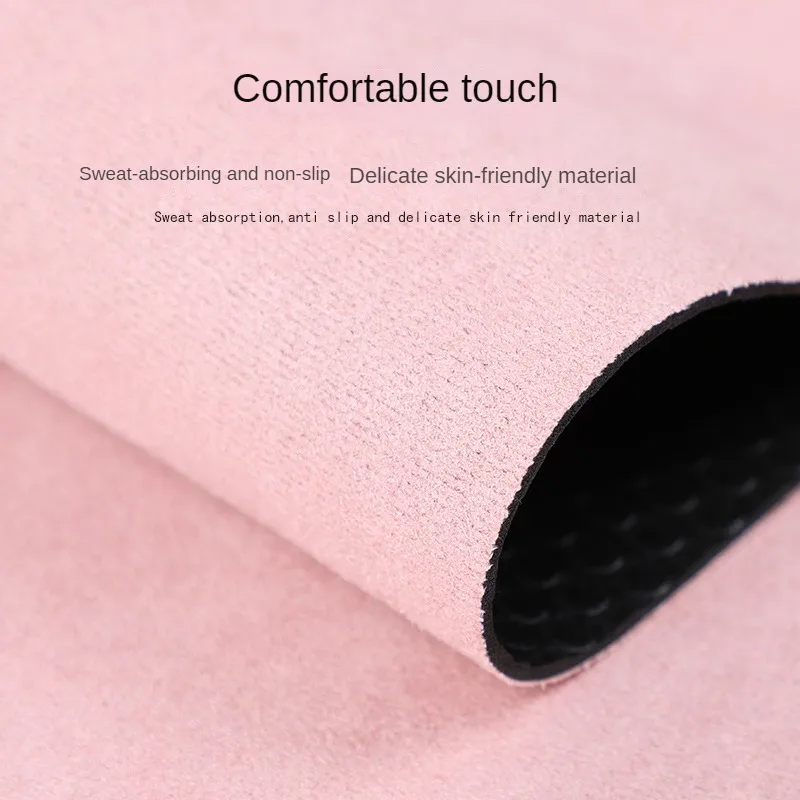 Yoga Mat Suede PVC 2mm Sweat Wicking Dry and Wet Anti Slip Thin Pad for Fitness Foldable and Portable Gymnastics Mats