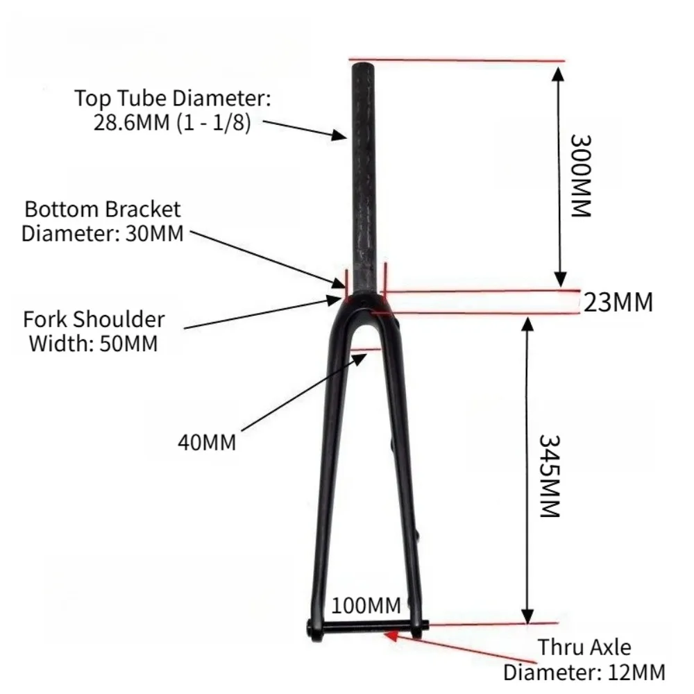 Road bike bicycle rigid fork,carbon fiber front fork,flat disc brake,thru-axle,straight tube,UD pattern,internal cable routing