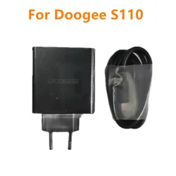 Original New Doogee S110 Cell Phone Adaptor Official Quick Travel Charger EU Plug Adapter +Type-C USB Cable Line