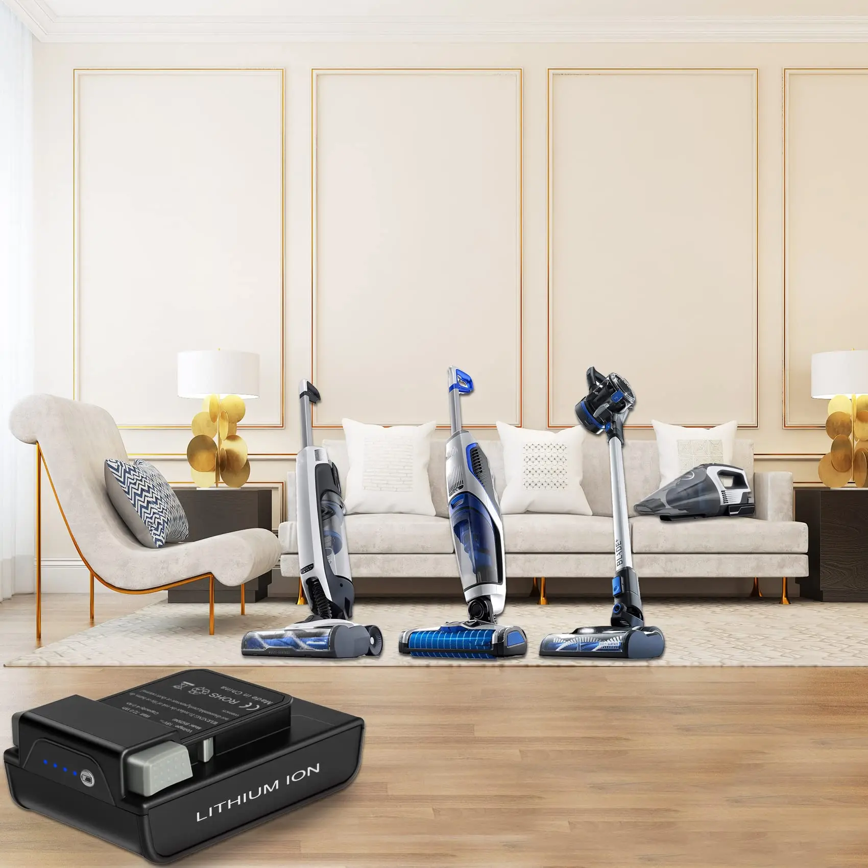 بطارية بديلة 4.0Ah لبطارية هوفر ONEPWR، متوافقة مع شاحن بطارية هوفر ONEPWR، وBH25040 BH15030 #6