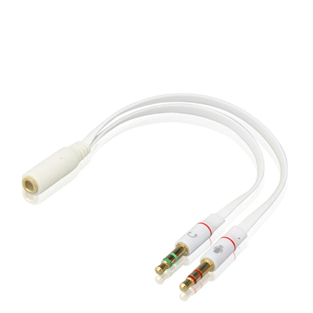 3.5mm PC Computer Audio Cable Earphone Cable Conversion Microphone Headset Converter Cable Headphone Jack Adapter Aux Splitter