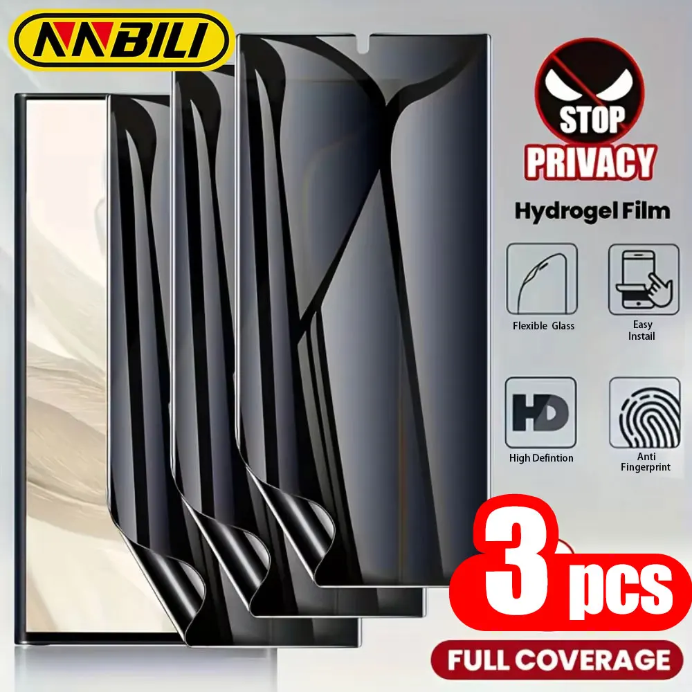 1-3PCS Privatsphäre Hydrogel Film Für Samsung S25 S24 Ultra S23 Plus S24 FE 5G S22 S25 S22 plus S25 Rand Anti-Spy Screen Protectors