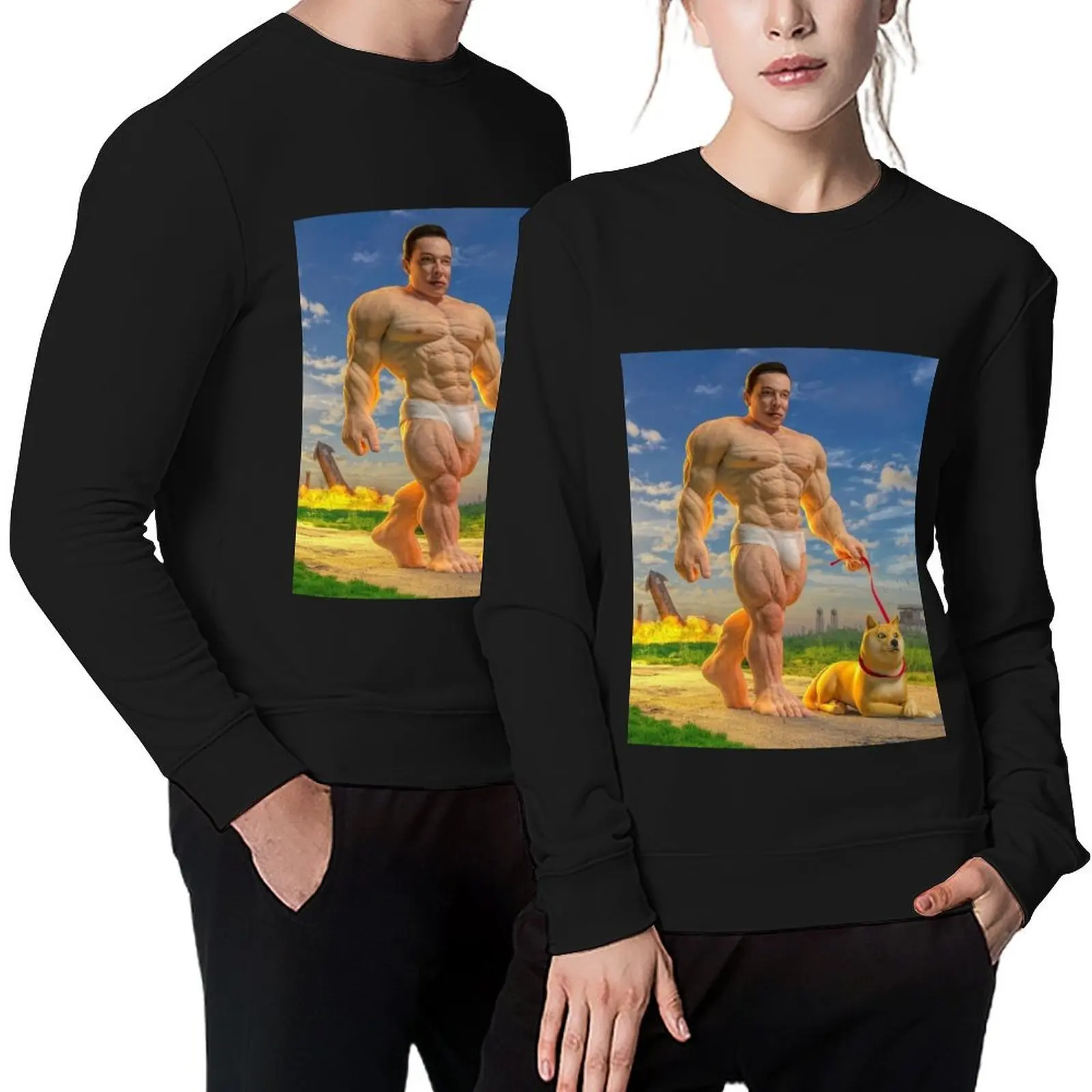 

Dogecoin Elon Musk Pullover autumn new products korean clothes male clothes mens designer clothes new in hoodies & sweat-shirt