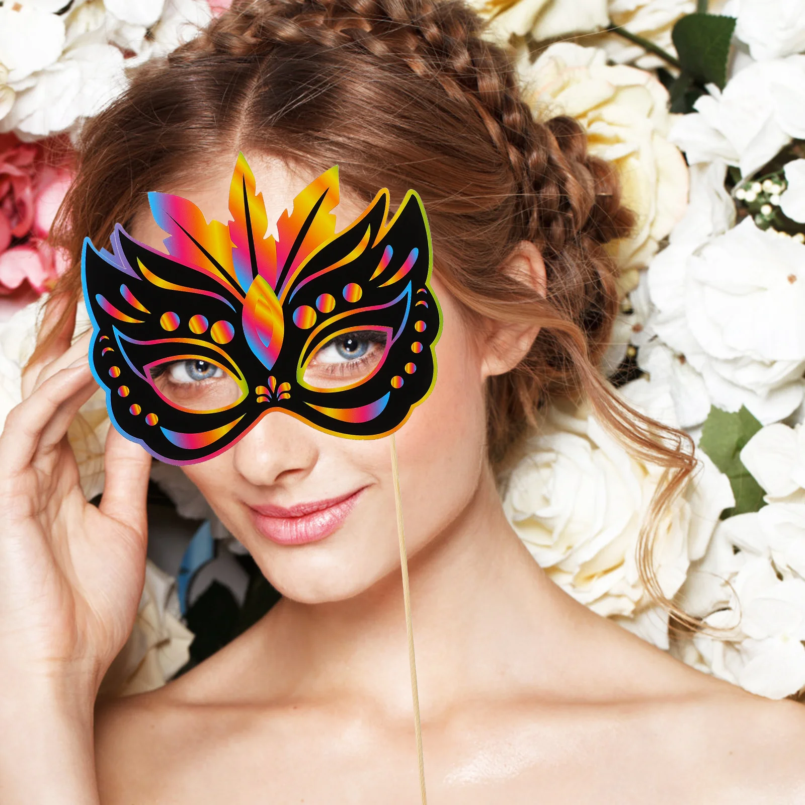 

1Set New Year Party Supplies 2025 Photo Props Cards Fun Accessories for Eve Celebration Graduation and Festive Gatherings