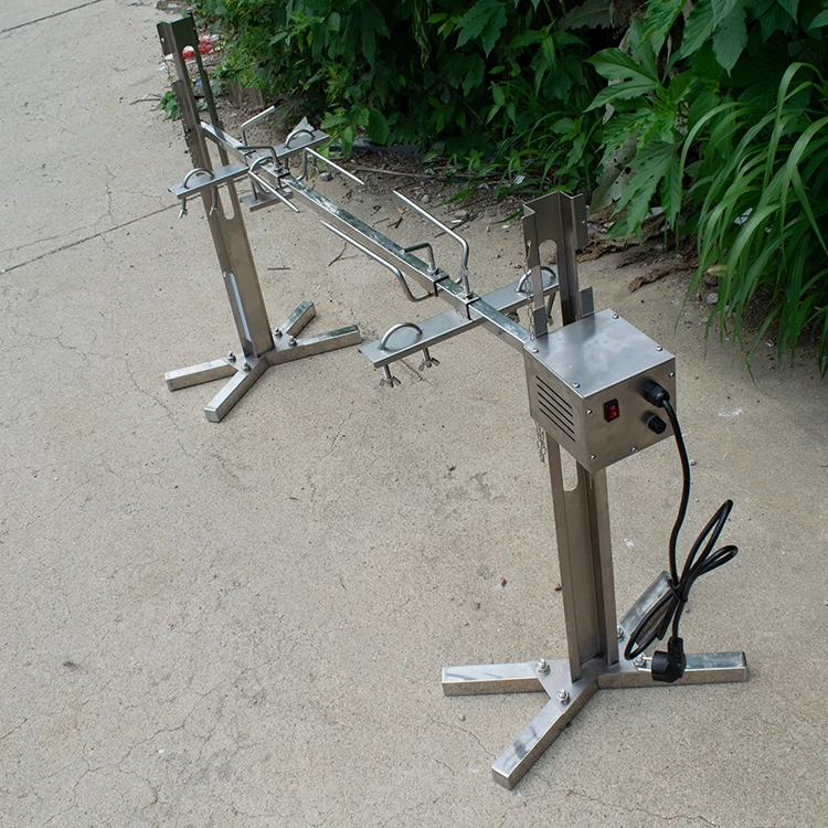 Custom Automatic Rotary Skewers Charcrcoal Heavy Duty Bbq Camping Meat Product Making Machines