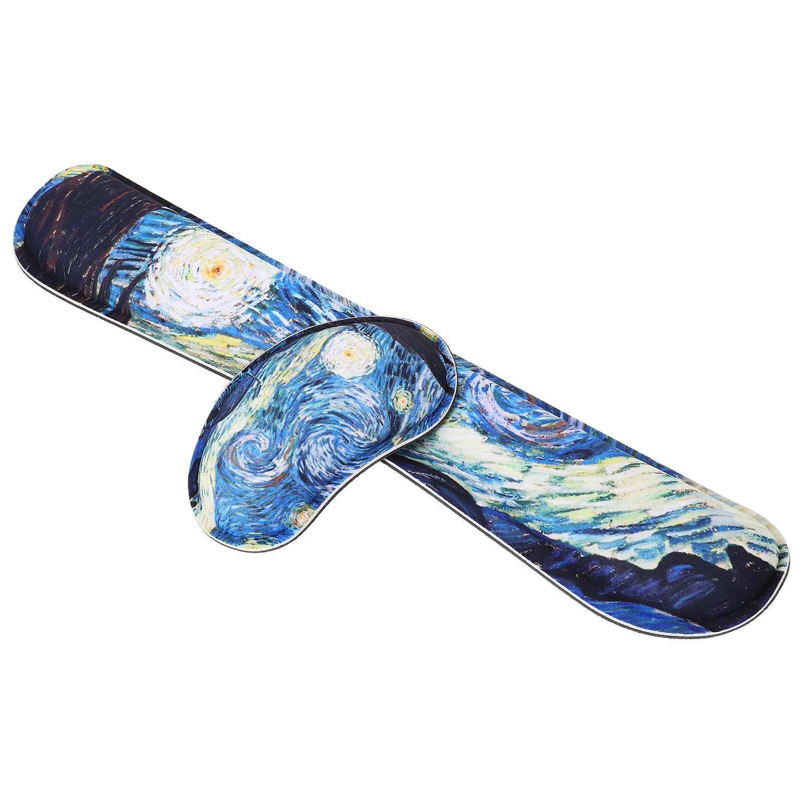 

2pcs Memory Foam Wrist Rest Pad Keyboard Mouse Support Skid Proof Bottom For Gaming Office Home Use Computer Desk Mat