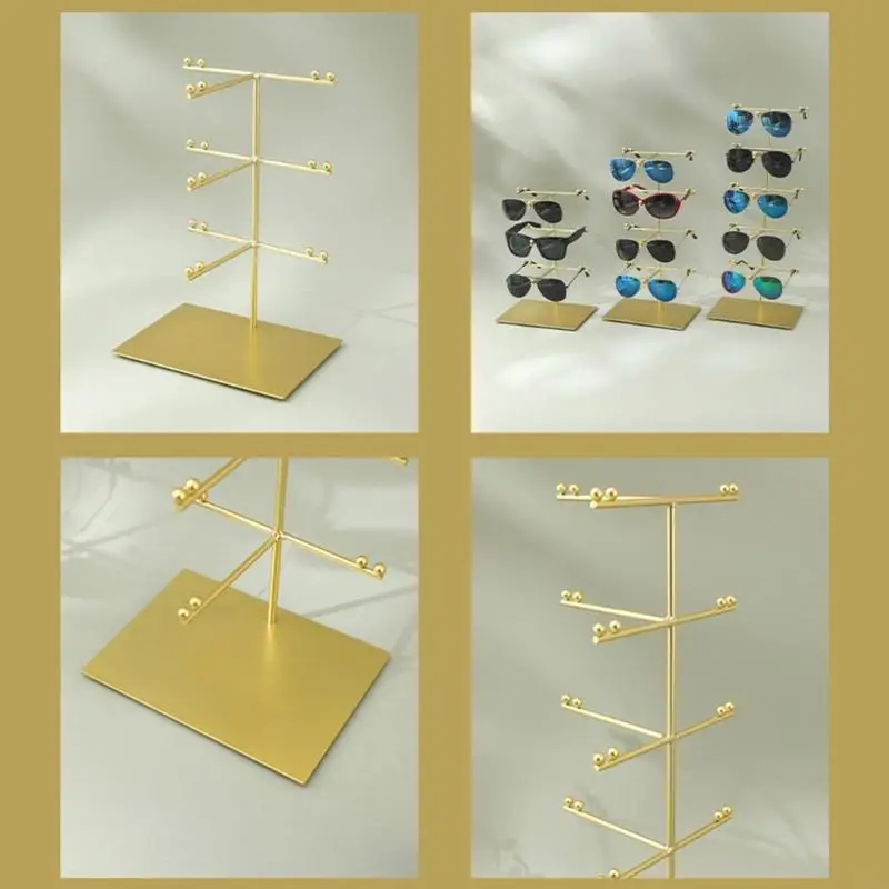 

91AF Decorative Sunglasses Holder Stand for Organizing Eyewear Multi layer Glasses Organiser Rack for Bedroom or Living Room