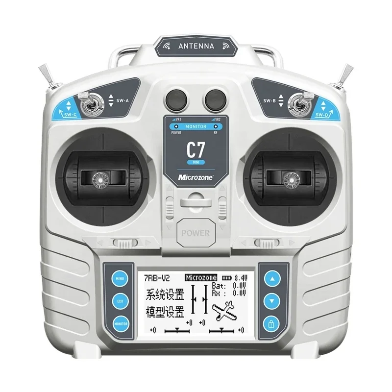 MicroZone MC7 C7 MINI 2.4G تحكم الارسال MC8RE استقبال راديو مجموعة ل RC الطائرات بدون طيار كوادكوبتر سيارة قارب #5