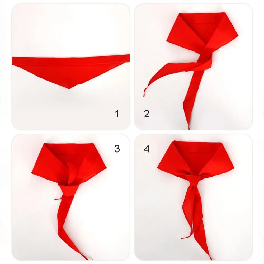Triangle Towel Scarf 120cm Cotton Red Scarves China Style Red Tie Choker Young Pioneer Scarf School Supplies