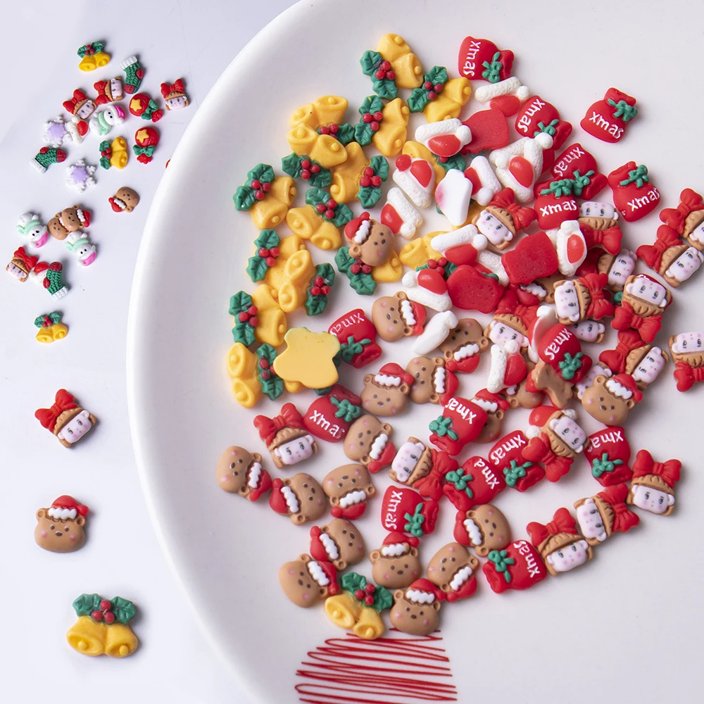 20 قطعة عيد الميلاد مسمار سحر الفن أدوات الديكور الأظافر الكورية اكسسوارات الكرتون هالوين مستلزمات الأظافر عدة ديكورات فنية #4