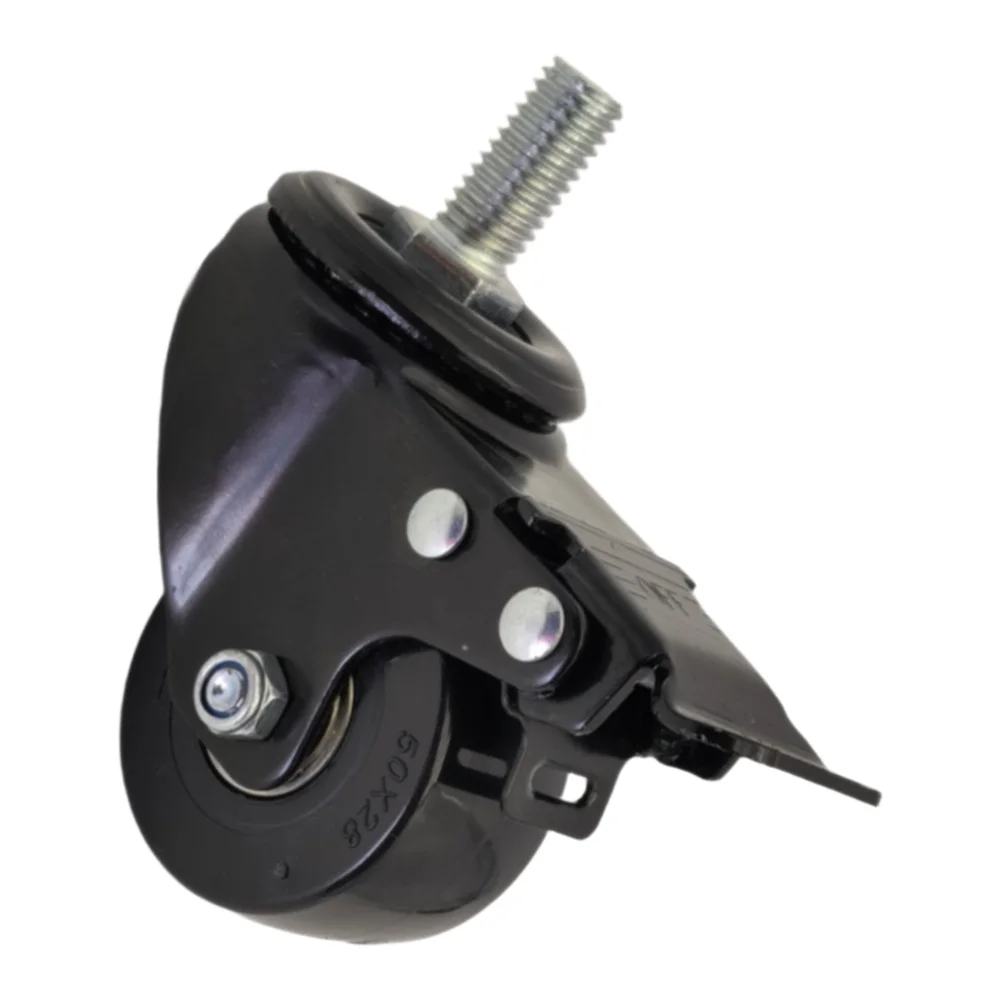 For 1.2 Inch Locking Caster Wheel Replacement Metal Black Grill Roller For Outdoor Barbecue Cart Mobility Upgrade Accessory
