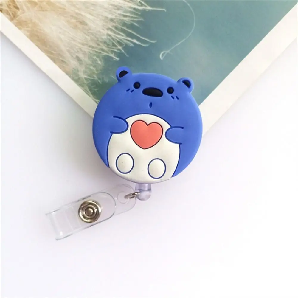 Cute Keys Lanyard Work Card Clip Panda Chest Card Name Card Holder Nurse Badge Holder ID Card Clips Retractable Badge Reel
