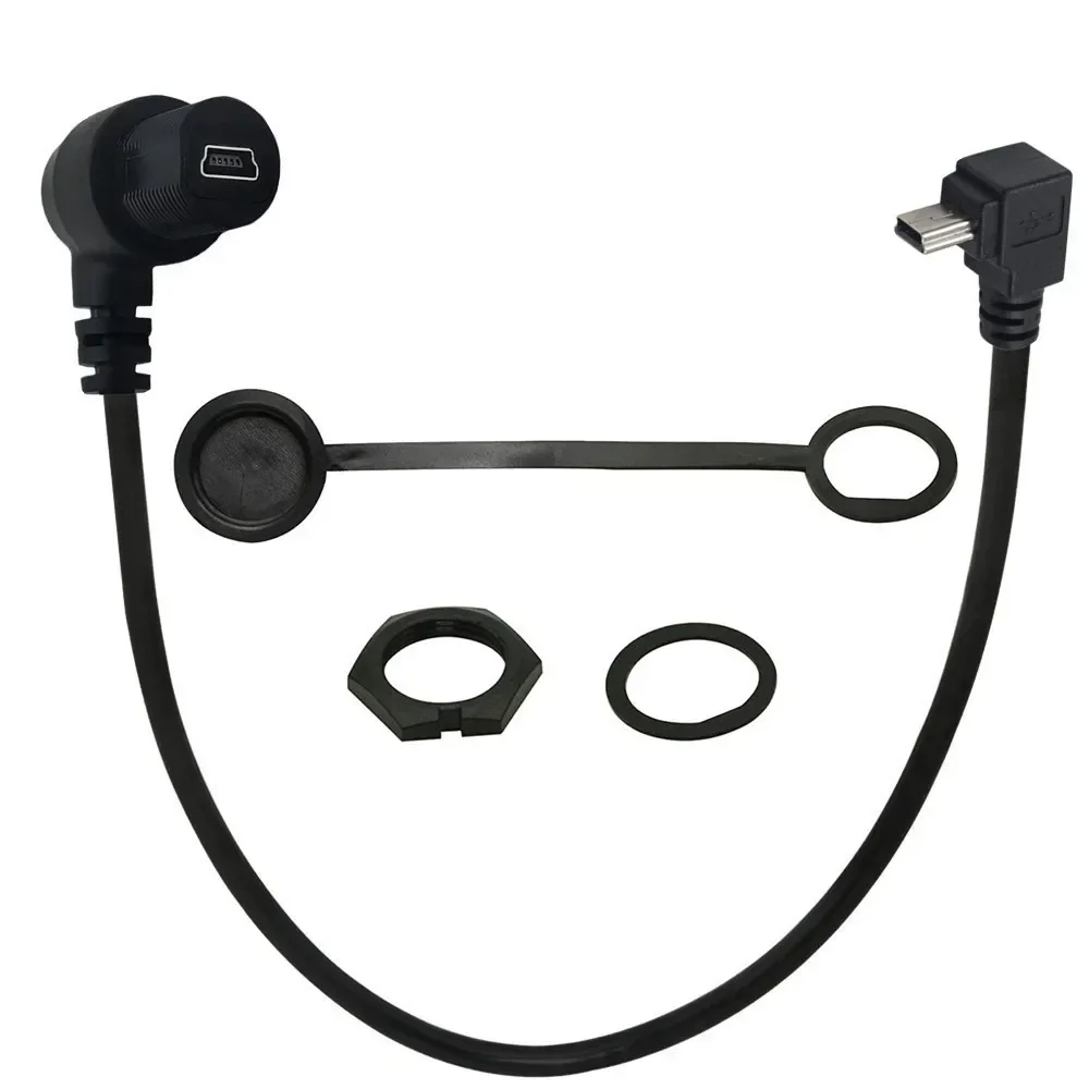 Mini 5Pin Male to Female AUX Flush Panel Mount Extension Cable for Car Truck Boat Motorcycle Dashboard.mini USB Extension Cable