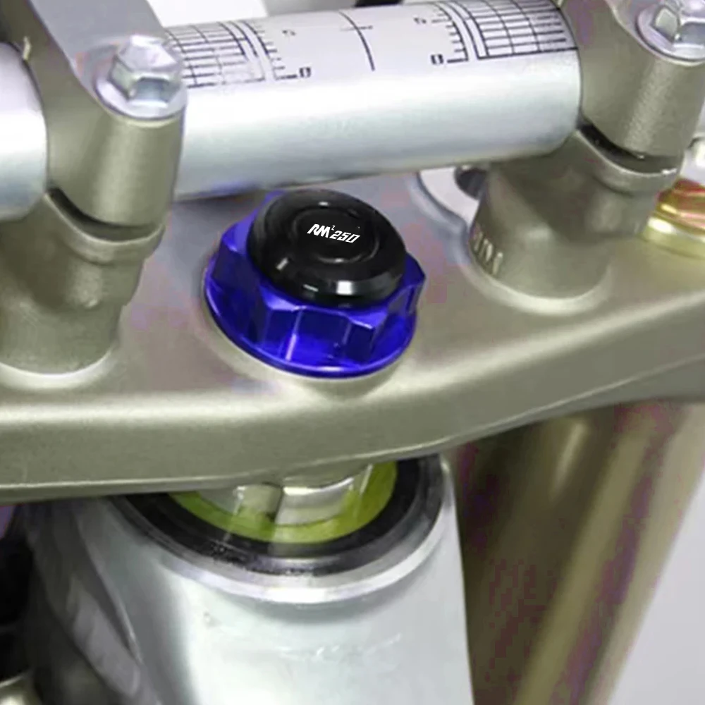 オートバイアクセサリーステアリングステムナットキャップ装飾カバースズキ RMZ250 RMZ 250 2004 2005 2006 2007 2008 2009 2010-2025