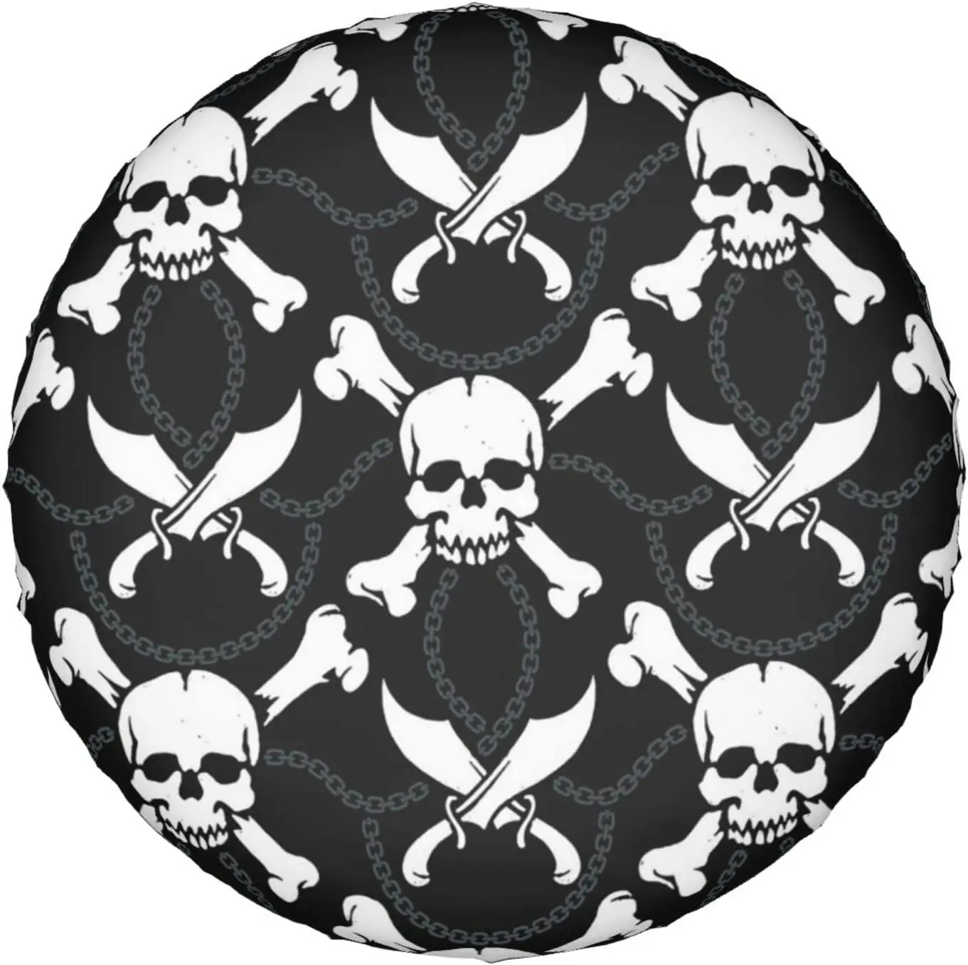 

Pirate Skull Spare Tire Cover Waterproof Dust-Proof Wheel Protectors for RV Trailer SUV Camper Vehicle 14 inch